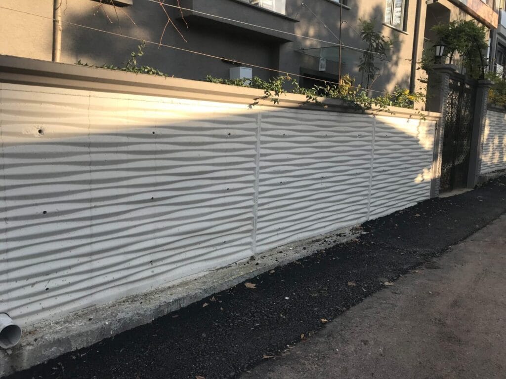 Dalga Desenli Çelik Kalıp Duvar